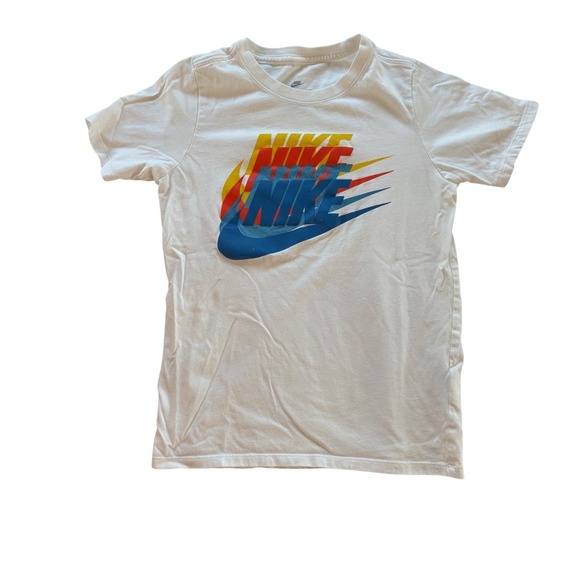 Nike Other - Nike Kids T Shirt Athletic Cut White Nike Logo Graphic Tee‎ Size S